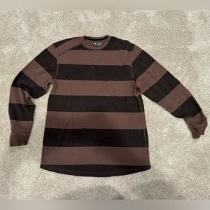 Men’s Volcom Brown/Black Striped Thermal Size XXL